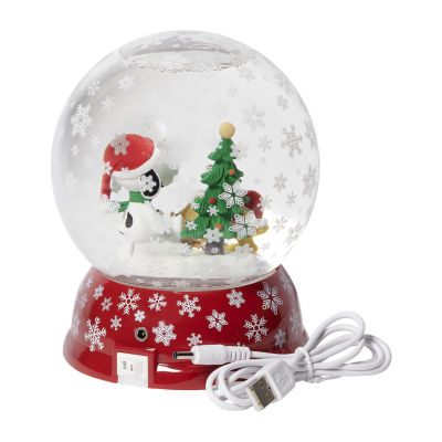 Roman 5.7"H Led Dome Snoopy Campfire Christmas Tabletop Decor