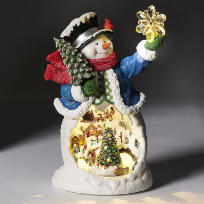 Roman 13"H Led Snowman Plays Music Christmas Tabletop Decor