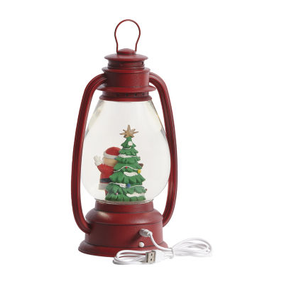 Roman 10" Led Swirl Rudolph Lantern Christmas Tabletop Decor