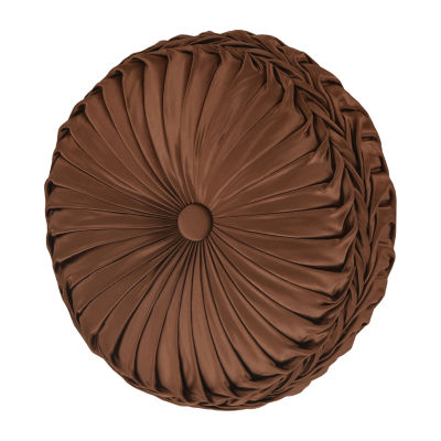 Queen Street La Grande Copper Tufted Round Throw Pillow