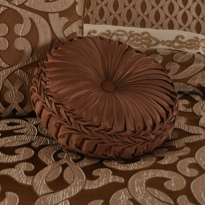 Queen Street La Grande Copper Tufted Round Throw Pillow