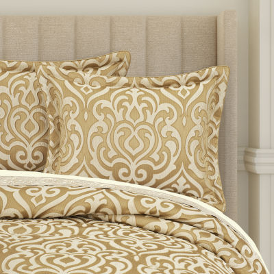 Queen Street Lagos Gold 4-pc. Jacquard Extra Weight Comforter Set