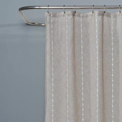 Saturday Knight Neutral Nuances Davidson Stripe Shower Curtain