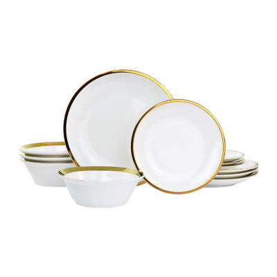 Gibson 12-pc. Ceramic Dinnerware Set