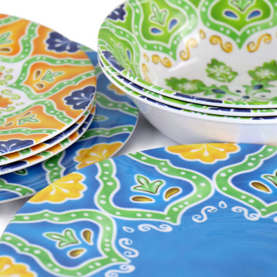 Elama 12-pc. Melamine Dinnerware Set