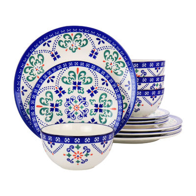 Gibson Laurie Gates Hand Painted Terra Mix Stoneware