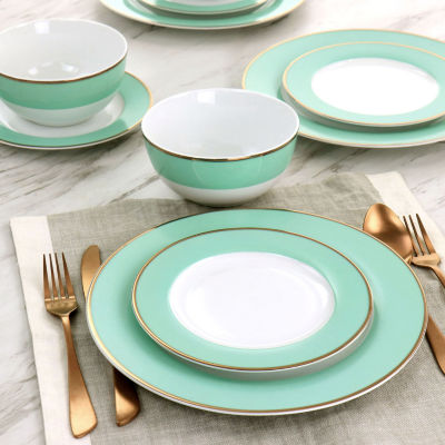 Martha Stewart 12-pc. Martha Blue Gracie Lane Ceramic Dinnerware Set