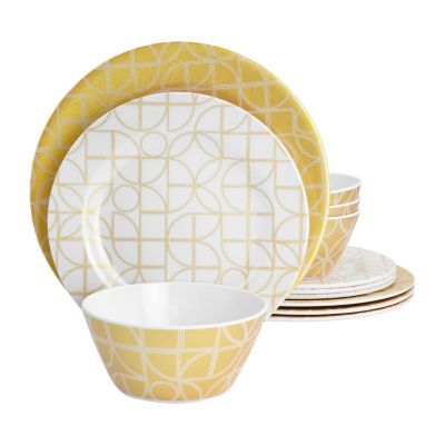 Gibson 12-pc. Melamine Dinnerware Set