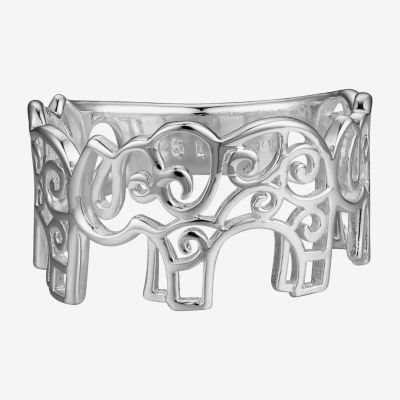 Footnotes Filigree Luck Elephant Sterling Silver Band