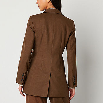 WCW601421-WOMEN DOUBLE BREASTED LONG COAT-BROWN – Leisure Club