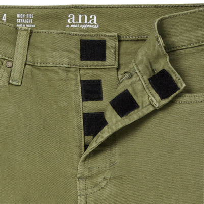 a.n.a Womens High Rise Straight Leg Adaptive Jean