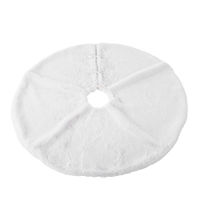 North Pole Trading Co. White Faux Fur Indoor Tree Skirt, One Size, White