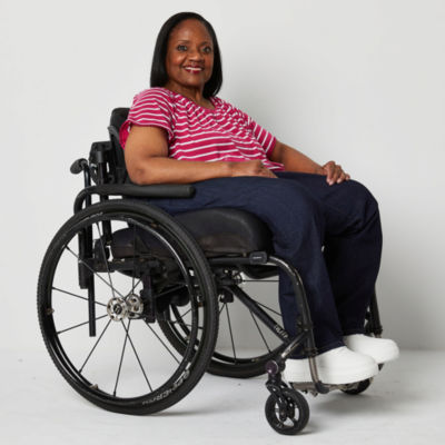 St. John's Bay Plus Adaptive "Seated" Womens Mid Rise Straight Leg Jean