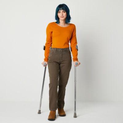 a.n.a Womens High Rise Straight Leg Adaptive Jean