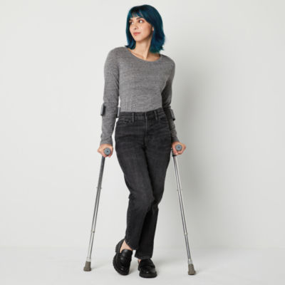 a.n.a Womens High Rise Adaptive Straight Leg Jean