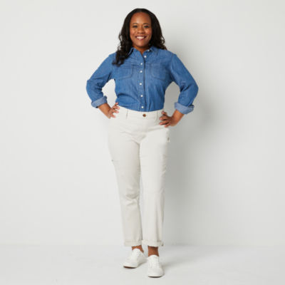St. John's Bay Womens Adaptive Regular Fit Slim Trouser