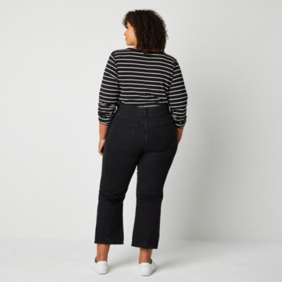 a.n.a Plus Adaptive Womens High Rise Straight Leg Easy-on + Easy-off Jean