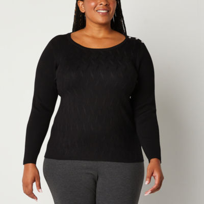 Jcpenney women's plus hot sale size sweaters