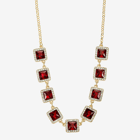 Monet Jewelry Halo Womens 17 Inch Collar Necklace In Gold