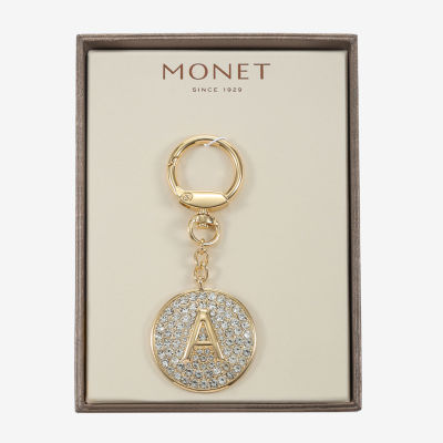 Monet Jewelry Gold Tone Pave Initial Bag Charm