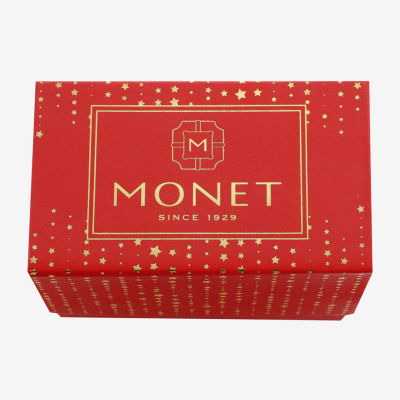 Monet Jewelry Gold Tone Scottie Dog Womens Red Glass Bow Bangle Bracelet