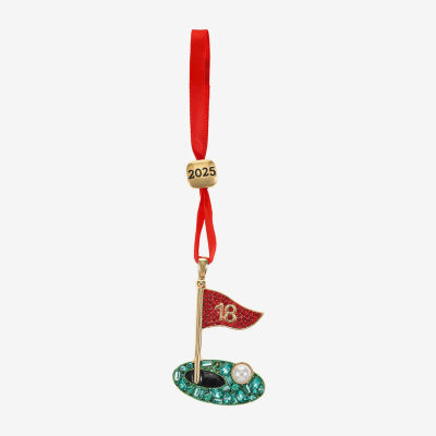 Monet Jewelry Gold Tone 18 Hole Golf Christmas Ornament