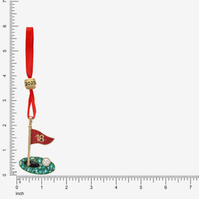 Monet Jewelry Gold Tone 18 Hole Golf Christmas Ornament