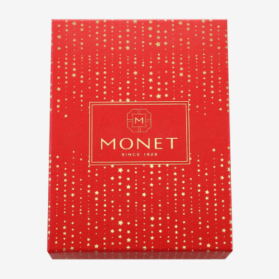 Monet Jewelry Gold Tone Pastel Christmas Ornament