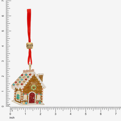 Monet Jewelry Gold Tone Gingerbread House Christmas Ornament