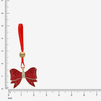 Monet Jewelry Gold Tone Red Christmas Ornament