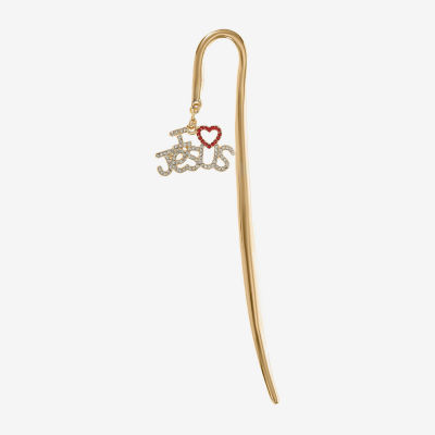 Monet Jewelry Gold Tone Shepherds Hook I Love Jesus Bookmark
