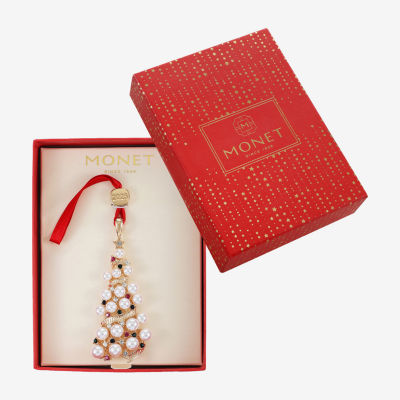 Monet Jewelry Gold Tone Christmas Tree Christmas Ornament