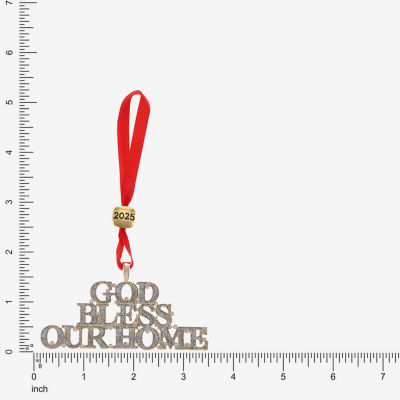 Monet Jewelry Gold & Silver Tone God Bless Our Home Christmas Ornament