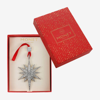 Monet Jewelry Silver Tone North Christmas Ornament