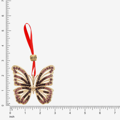 Monet Jewelry Gold Tone Purple Christmas Ornament