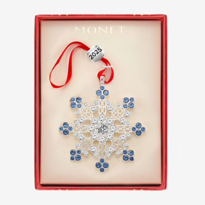 Monet Jewelry Silver Tone Christmas Ornament