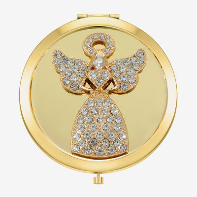 Monet Jewelry Gold Tone Gold Tone Angel Compact Mirror