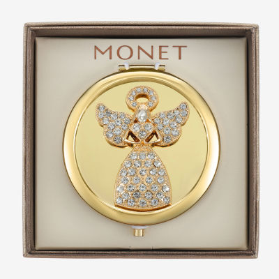 Monet Jewelry Gold Tone Gold Tone Angel Compact Mirror
