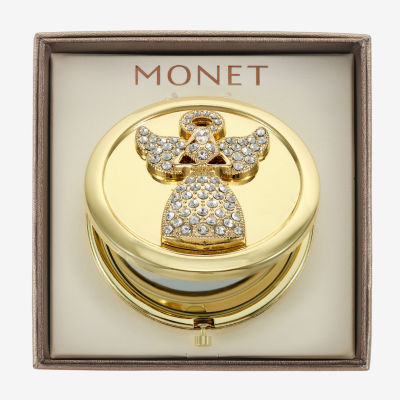 Monet Jewelry Gold Tone Gold Tone Angel Compact Mirror