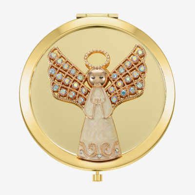 Monet Jewelry Gold Tone Gold Tone Angel Compact Mirror