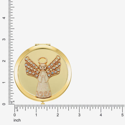 Monet Jewelry Gold Tone Gold Tone Angel Compact Mirror