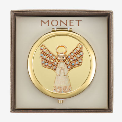 Monet Jewelry Gold Tone Gold Tone Angel Compact Mirror
