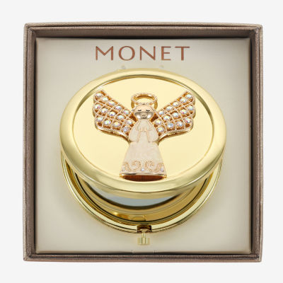 Monet Jewelry Gold Tone Gold Tone Angel Compact Mirror