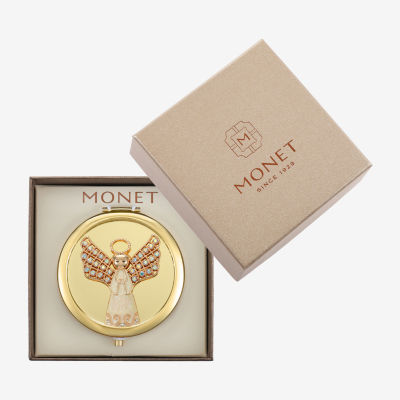 Monet Jewelry Gold Tone Gold Tone Angel Compact Mirror