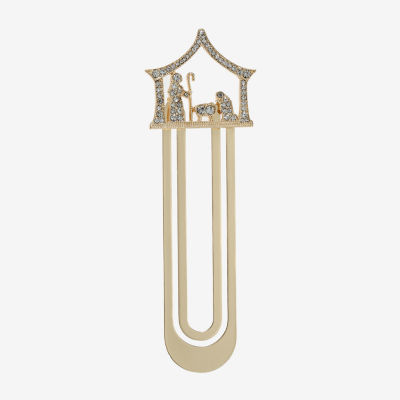 Monet Jewelry Gold Tone Believe Nativity Scene Bookmark