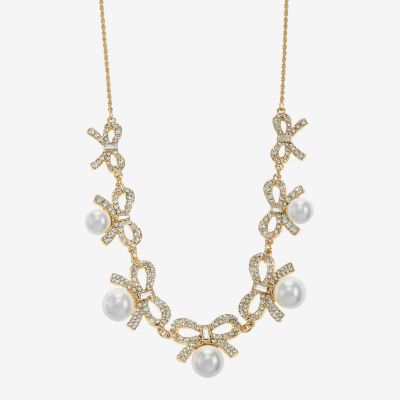 Monet Jewelry Gold Tone Womens 17 Inch Collar Necklace
