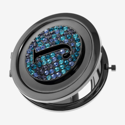 Monet Jewelry Initial Gray Round Compact Mirror