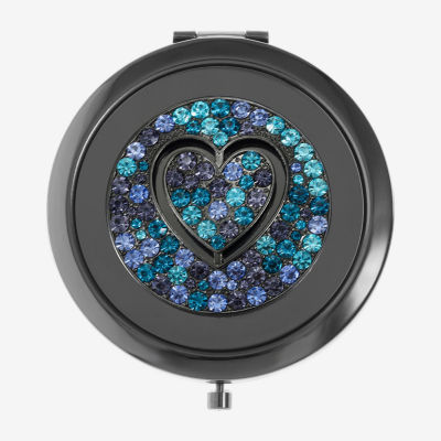 Monet Jewelry Gray Heart Compact Mirror