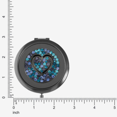 Monet Jewelry Gray Heart Compact Mirror