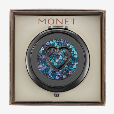Monet Jewelry Gray Heart Compact Mirror
